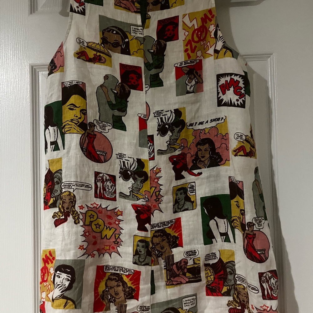 Reformation Graphic Print Sleeveless Dress